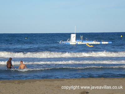 THE BEACH IN JAVEA SPAIN